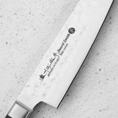 807-944W - Satake Noushu Petty, ostří 13,5cm - detail na čepel
