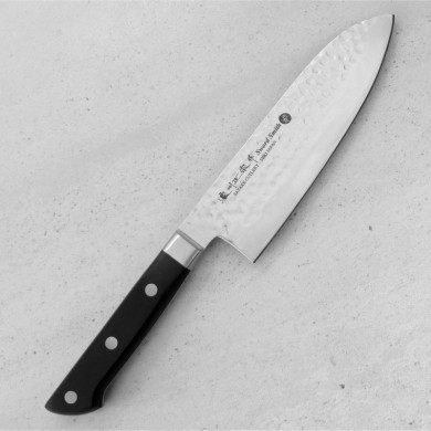807-913W - Satake Noushu Santoku, ostří 17cm - celkový pohled